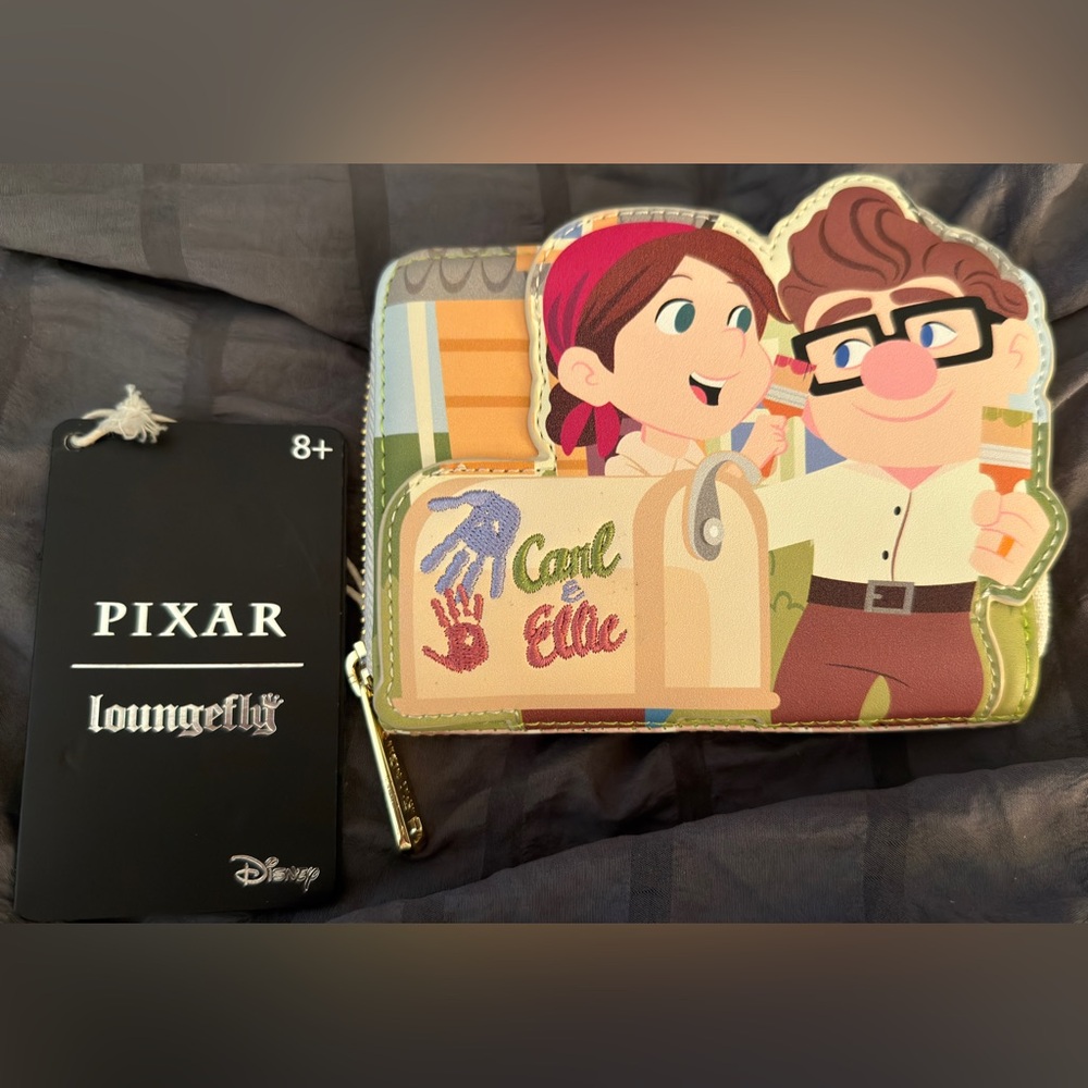 Loungefly Pixar Wallet with Green and Pink Design